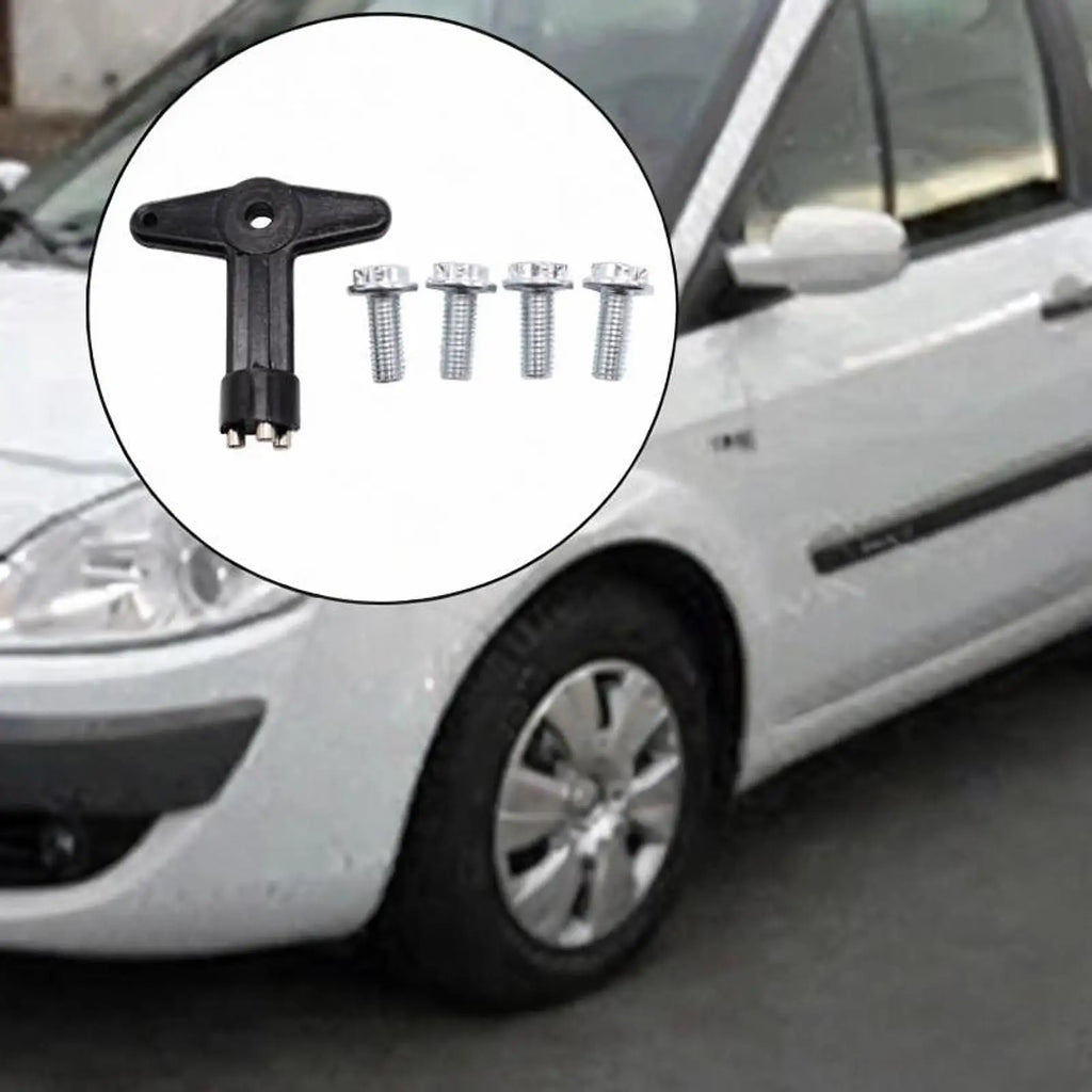 7700422600 Alloy Wheel Centre Cap Screw Bolts with Key for Renault Megane Clio K for Renault MK2 MK1 2001-2007 - Automot