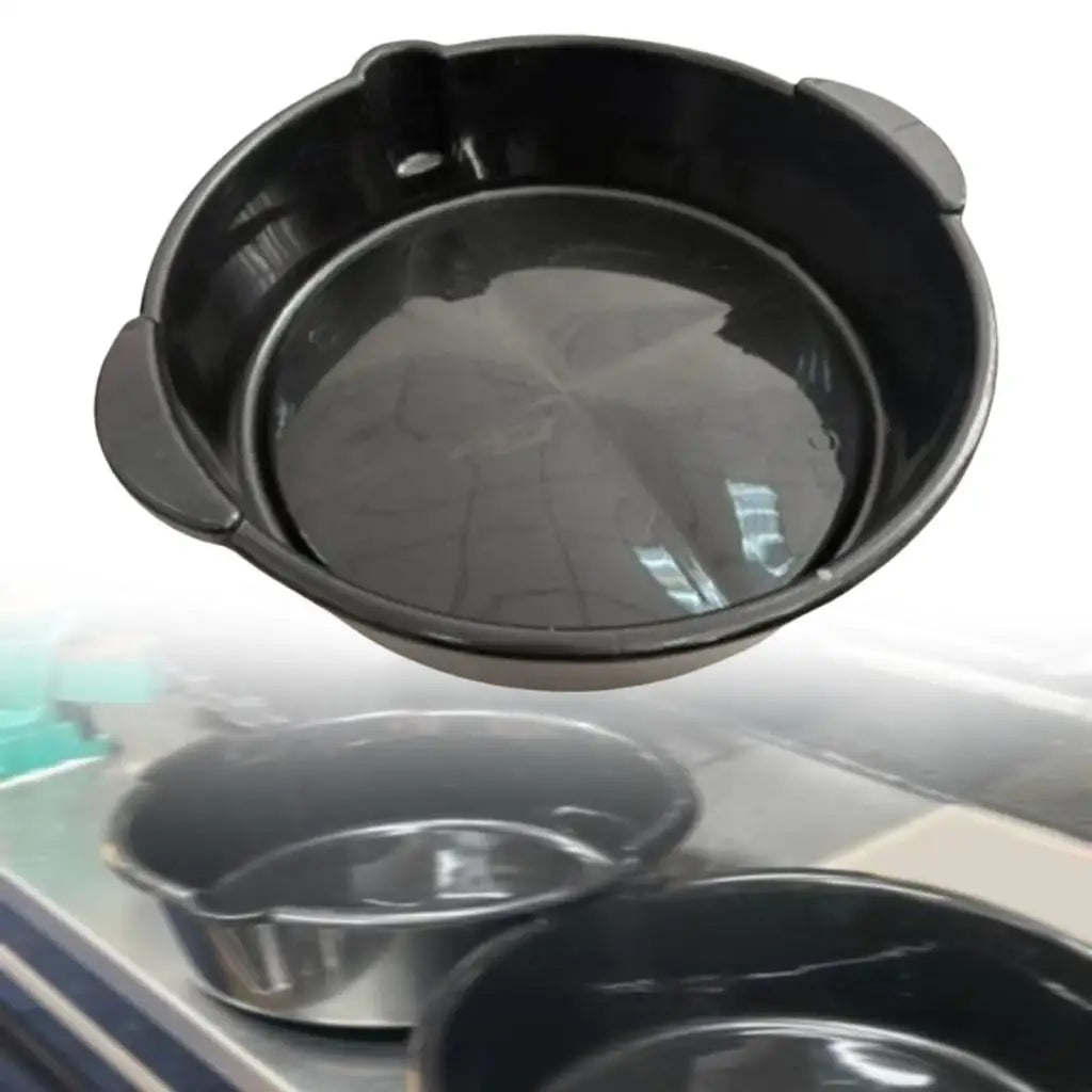 6L Oil Change Drain Pan Oil Receiving Basin Engine Oil Drip Pan Leakproof Cleaning for Cars and  - Automotive LED Light