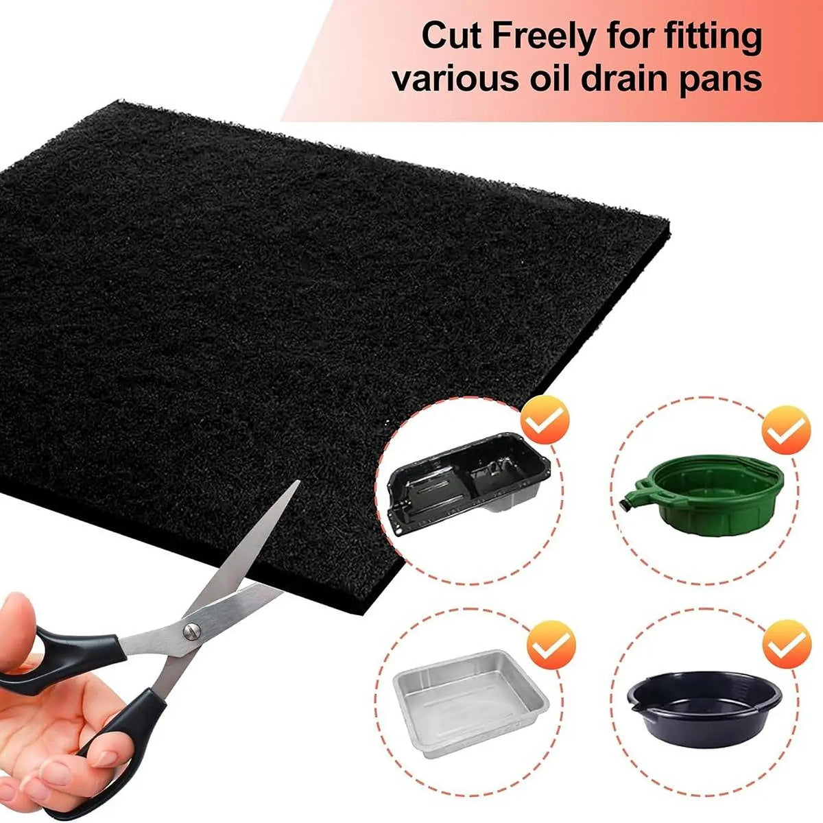 2/3/5PCS Oil Drain Splash Pads Anti Splash Oil Change Mat for Garage Automotive Car Oil Changing - Automotive LED Light