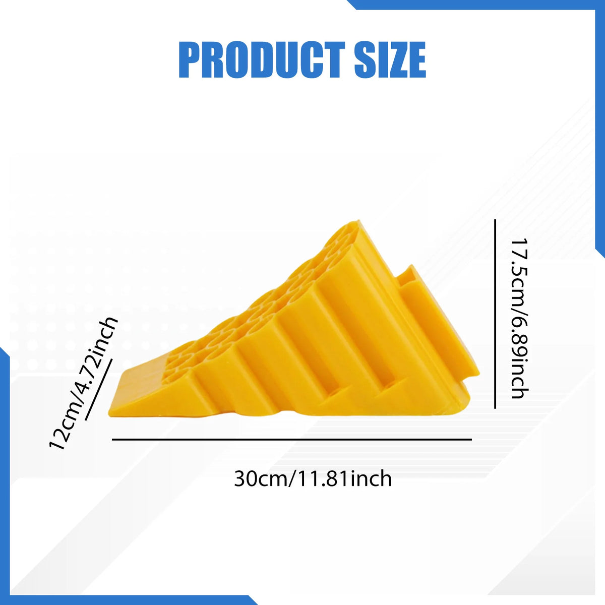 Wheel Chock Tire Wedge Anti Slip Practical Lightweight, Accessory, Multipurpose Wheel Stabilizer - Automotive LED Light