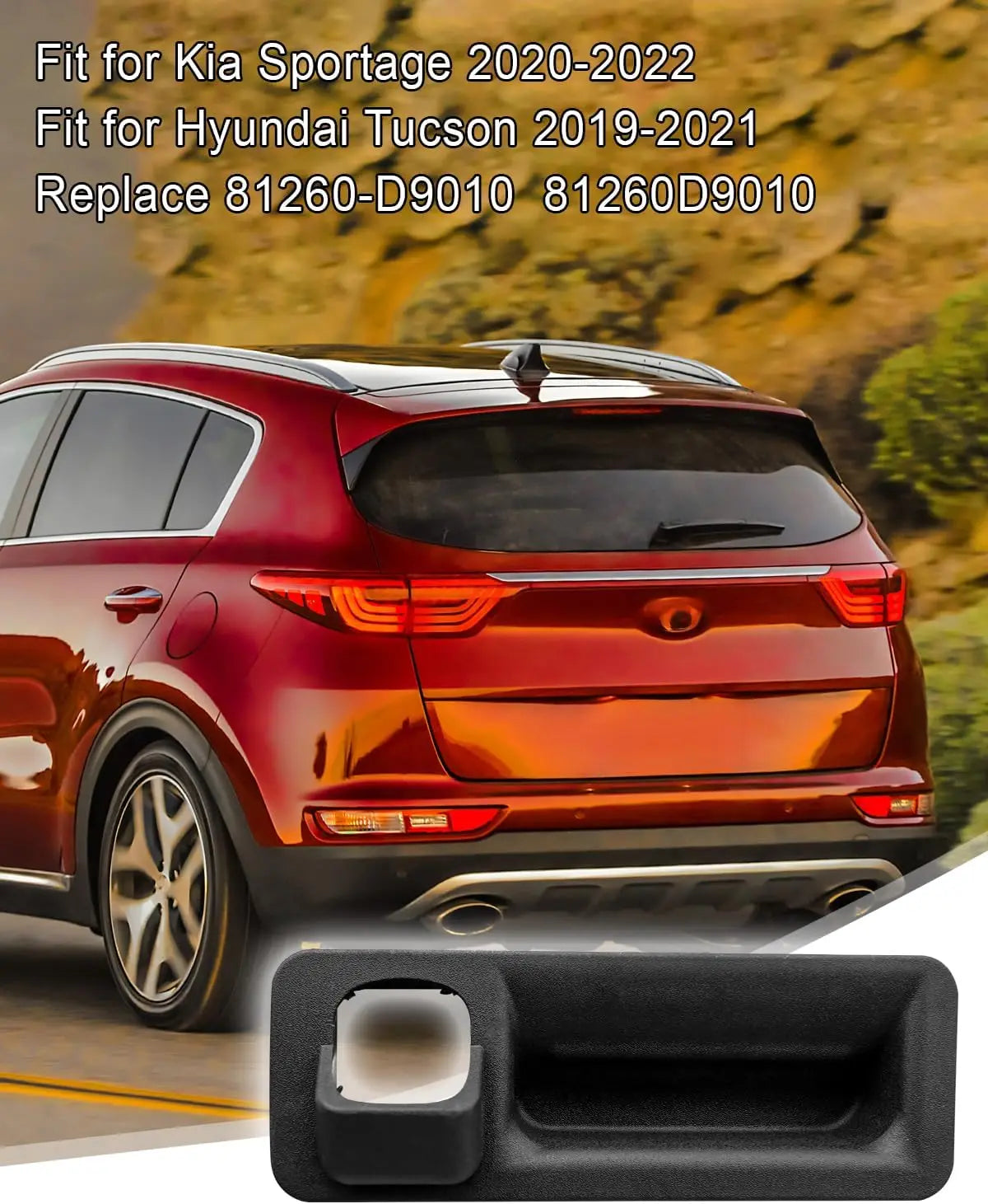 81260-D9010 Outside Lid Lock Handle For Kia Sportage 2016 2017 2018 2019 Trunk R for Kia D9010 - Automotive LED Light