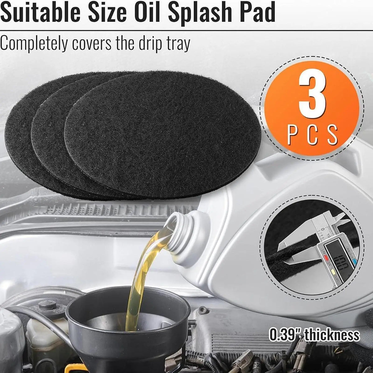 2/3/5PCS Oil Drain Splash Pads Anti Splash Oil Change Mat for Garage Automotive Car Oil Changing - Automotive LED Light
