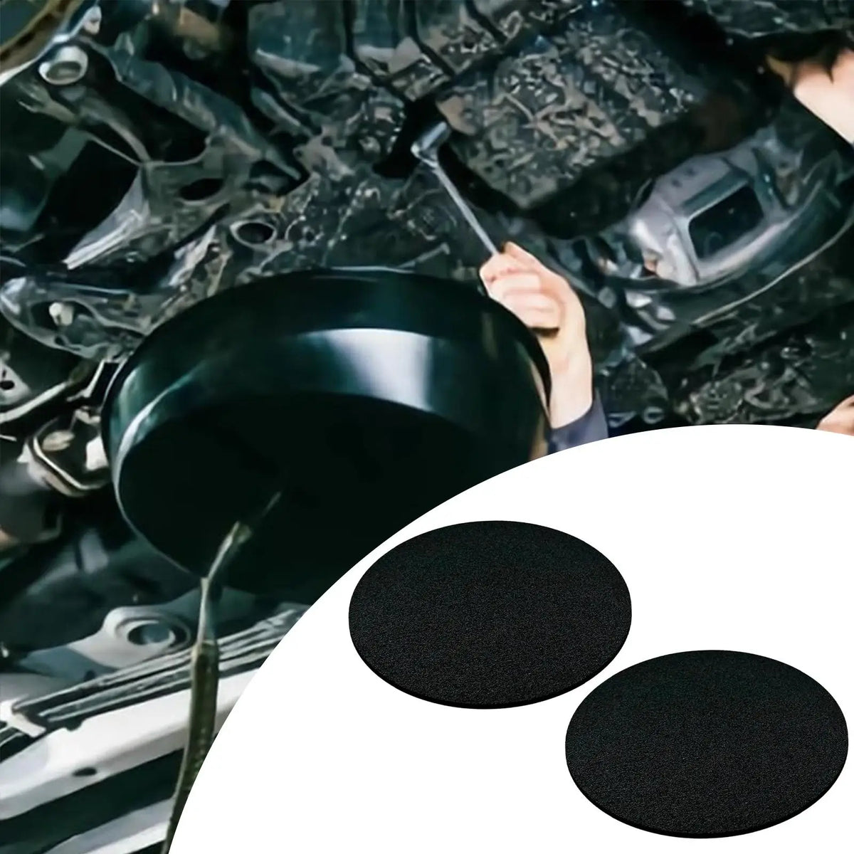 2/3/5PCS Oil Drain Splash Pads Anti Splash Oil Change Mat for Garage Automotive Car Oil Changing - Automotive LED Light