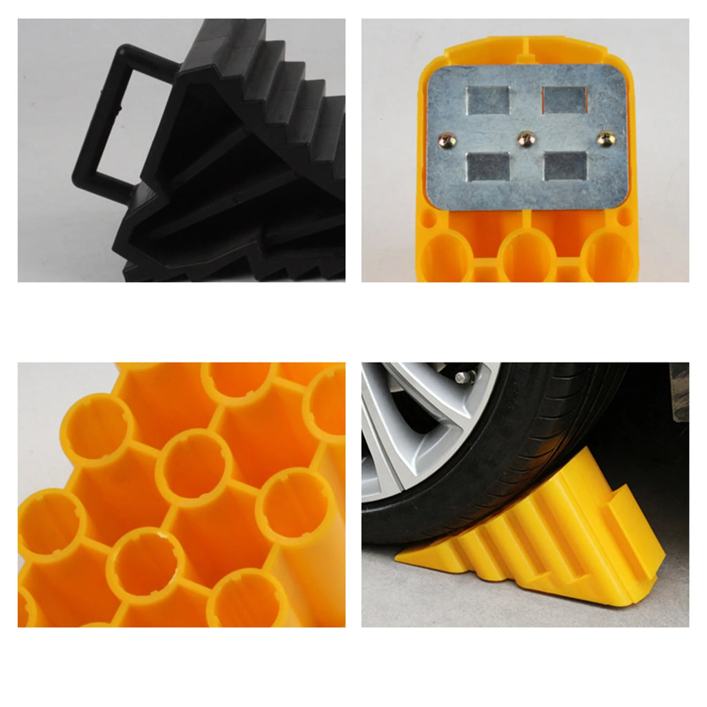 Wheel Chock Tire Wedge Anti Slip Practical Lightweight, Accessory, Multipurpose Wheel Stabilizer - Automotive LED Light
