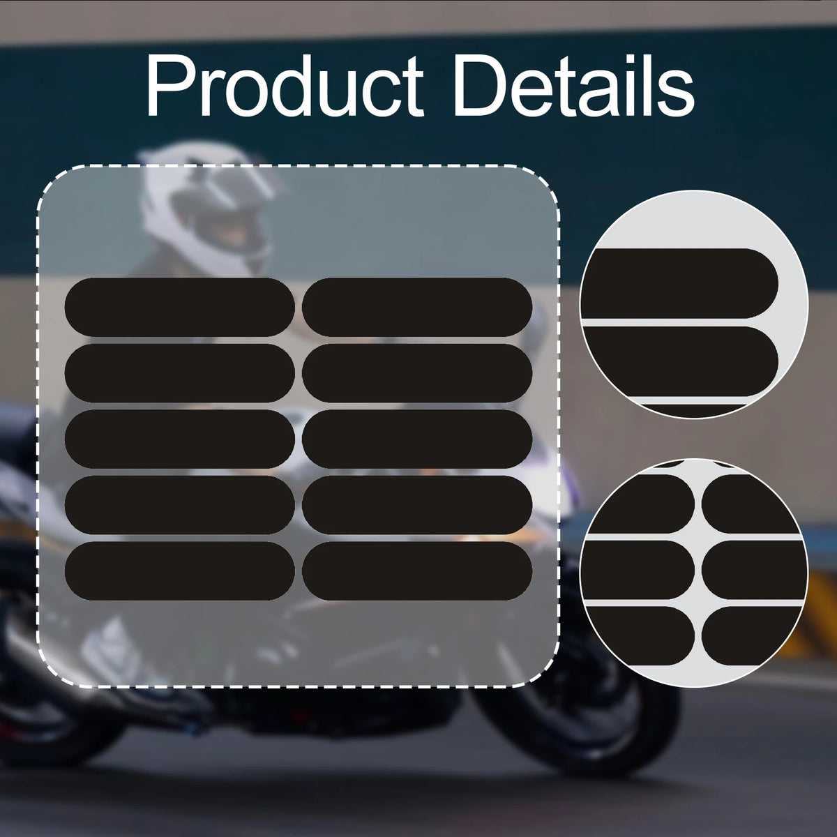 Automotive Motorcycle Reflective Stickers for Helmet Wheel Window Laptops Self Adhesive Car Warn - Automotive LED Light