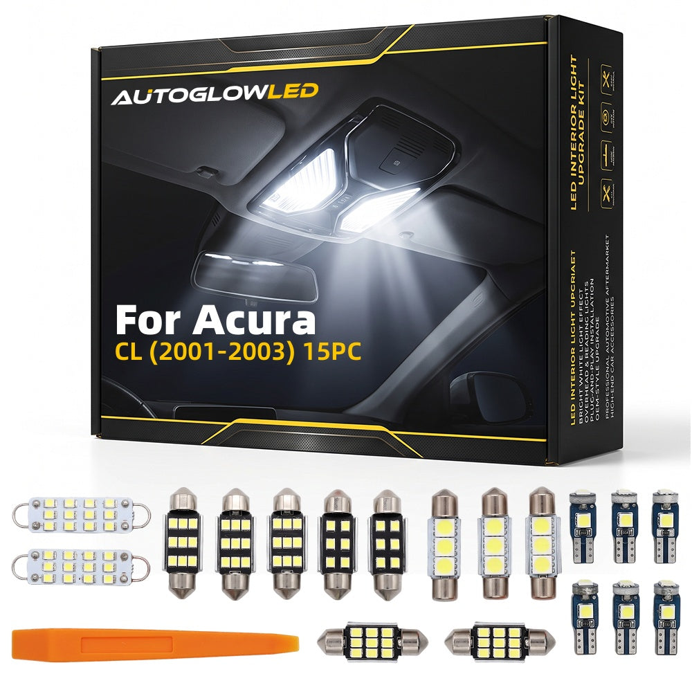 For Acura CL (2001-2003) 15PC  0-Piece LED Interior Light Kit Canbus Error Free | AUTOGLOWLED