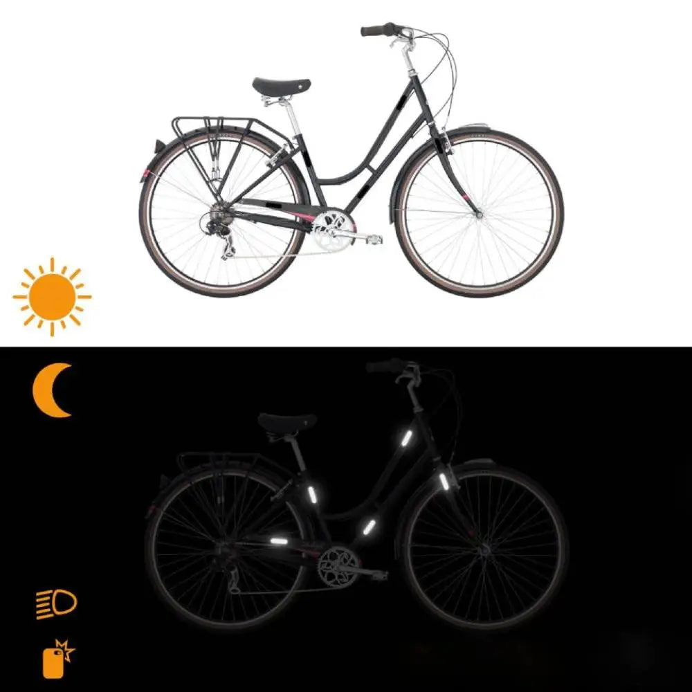 1-4PCS Reflective Black Stickers for Helmet Bike Scooters Reflective Helmet Tape, High Visibilit - Automotive LED Light