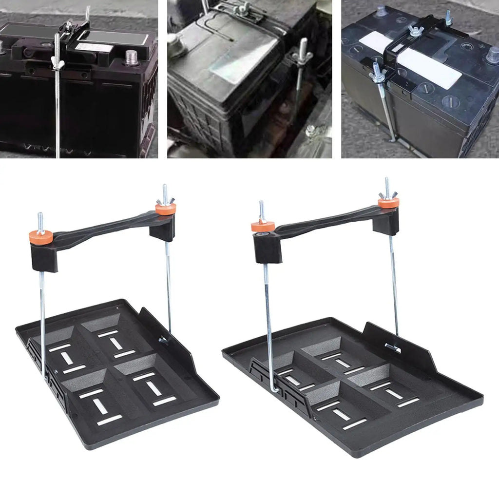 Car Battery Tray Bracket Metal Battery Hold Down Tray Storage Battery Holder support Recessed Sl - Automotive LED Light
