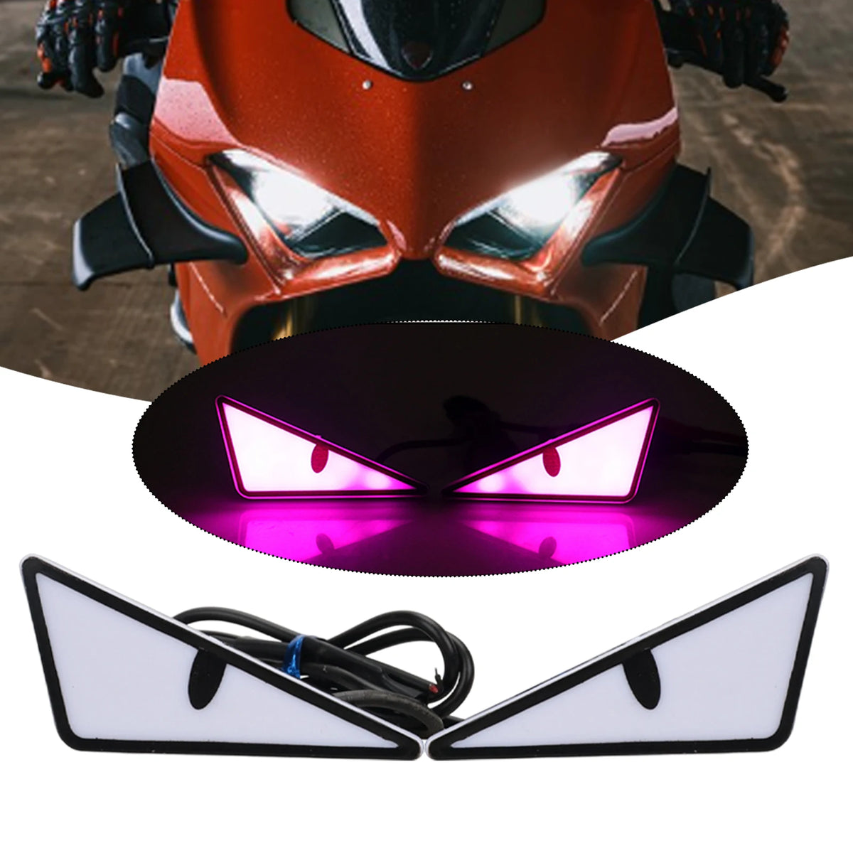 Motorcycle Decorative License Plate Light Accessory Stylish Versatile 2400LM Waterproof Motorcyc - LED Motorcycle Light