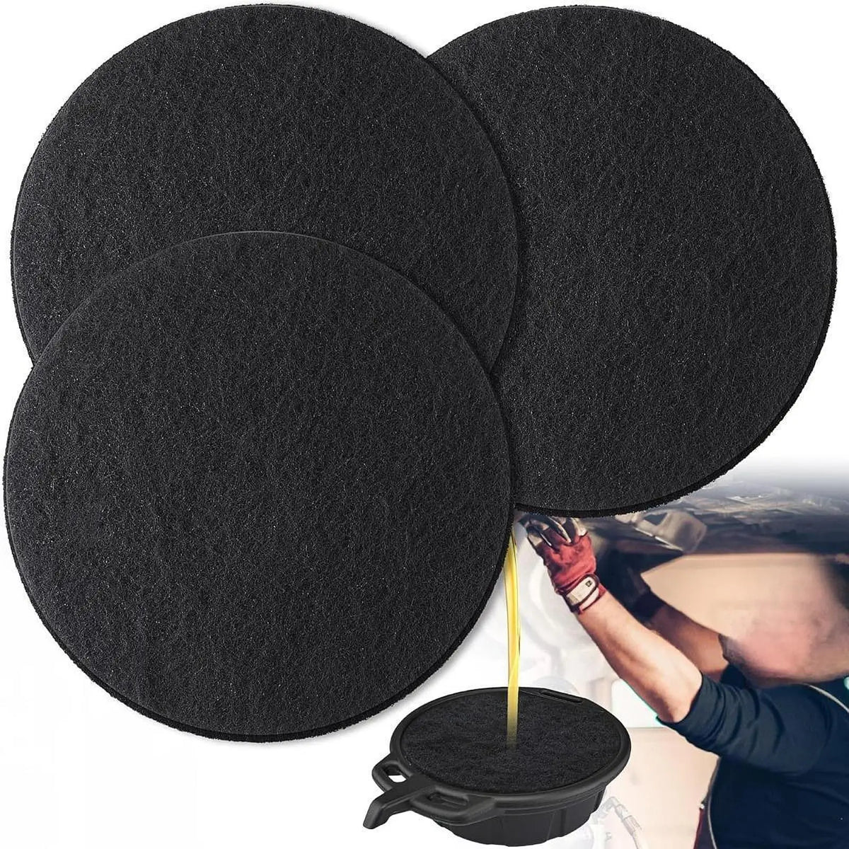 2/3/5PCS Oil Drain Splash Pads Anti Splash Oil Change Mat for Garage Automotive Car Oil Changing - Automotive LED Light