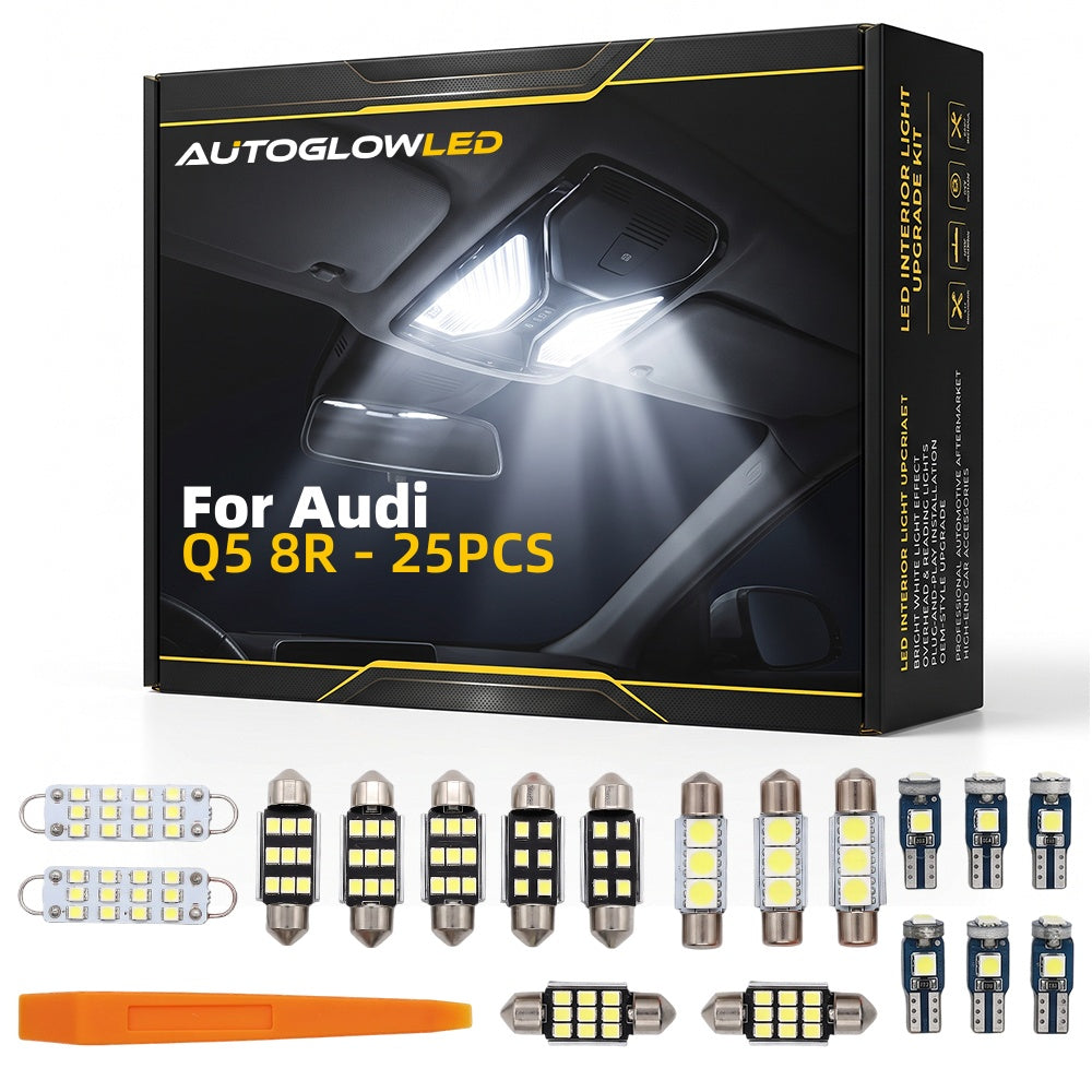 For Audi Q5 8R - 25PCS  25-Piece LED Interior Light Kit Canbus Error Free | AUTOGLOWLED