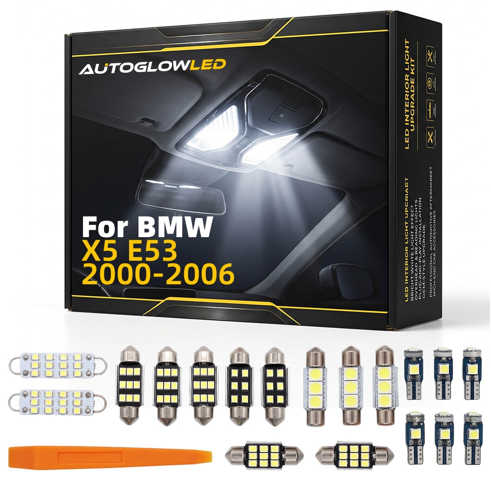 For BMW X5 E53 2000-2006 LED Interior Light Kit Canbus Error Free Dome Map Trunk Footwell Door | AUTOGLOWLED