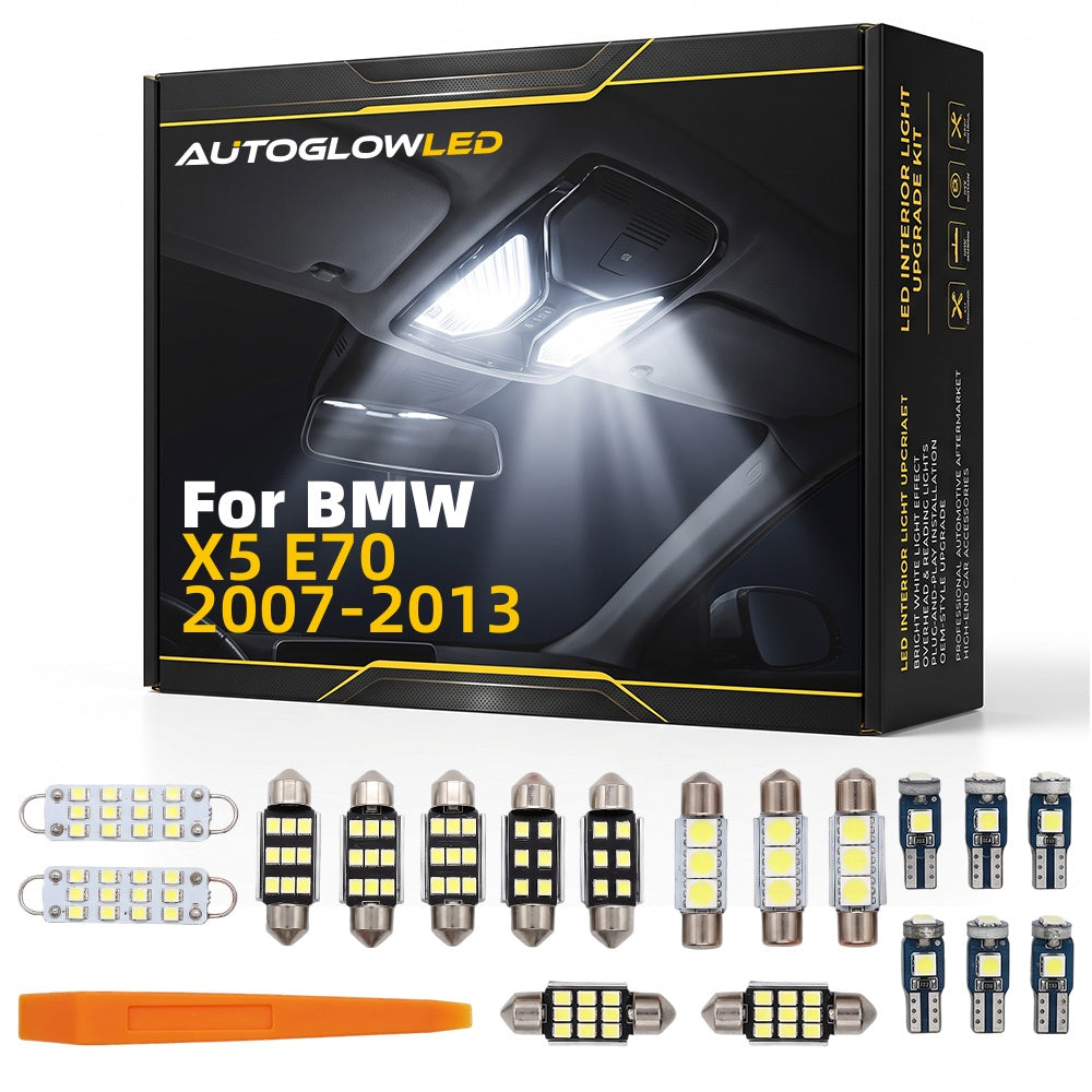 For BMW X5 E70 2007-2013 LED Interior Light Kit Canbus Error Free Dome Map Trunk Footwell Door Lights | AUTOGLOWLED