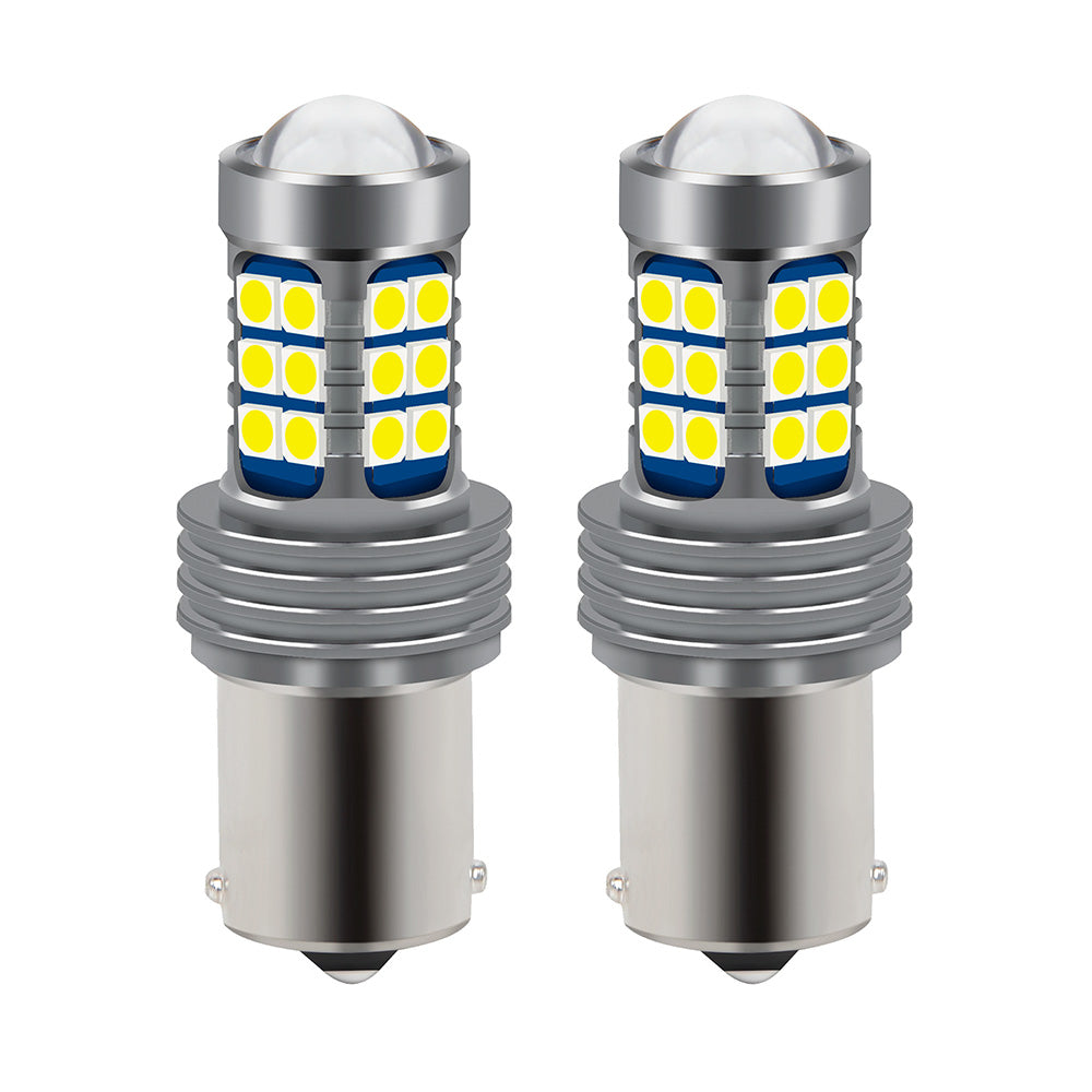 AutoGlowLED LED Reverse Light Bulbs P21W BA15S Canbus for Chevrolet Corvette 1997-2004