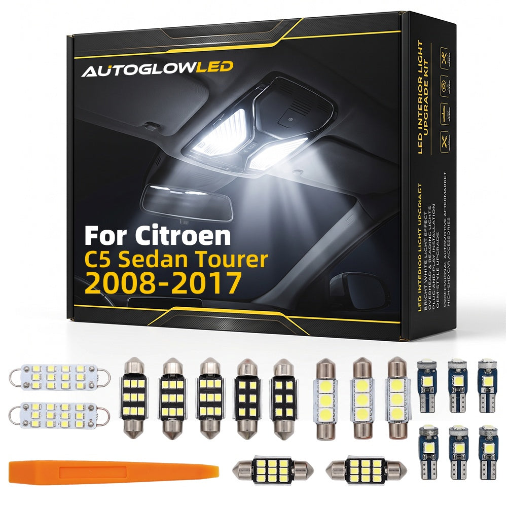 For Citroen C5 Sedan Tourer 2008-2017 0-Piece LED Interior Light Kit Canbus Error Free | AUTOGLOWLED