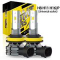 AutoGlowLED H8 H11 LED Fog Lamps for Lada Granta Kalina Vesta - 12000Lm 60W White Yellow Dual Switch