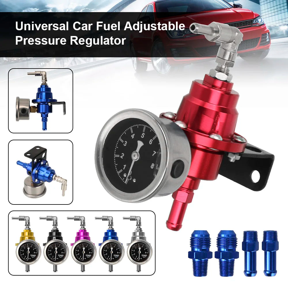 Adjustable Fuel Pressure Regulator Car Accessories Vehicle Refitting fuel Supercharger Aluminum  - Automotive LED Light