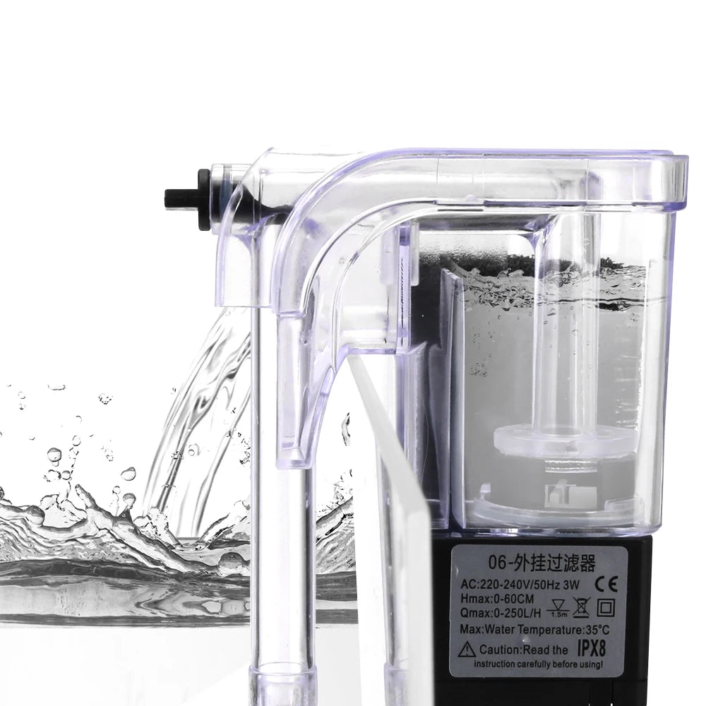 External Hang Up Filter Water Pumps Mini Aquarium Filter for Aquarium Fish Tank Filter Oxygen Su - Automotive LED Light