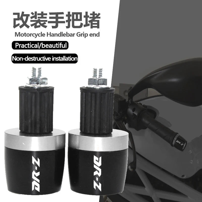 DR-Z For SUZUKI DRZ 400S 400SM DR-Z 400 drz400 CNC Logo Alumiunm Plugs Motorcycle 7/8'' 22mm Han - Automotive LED Light