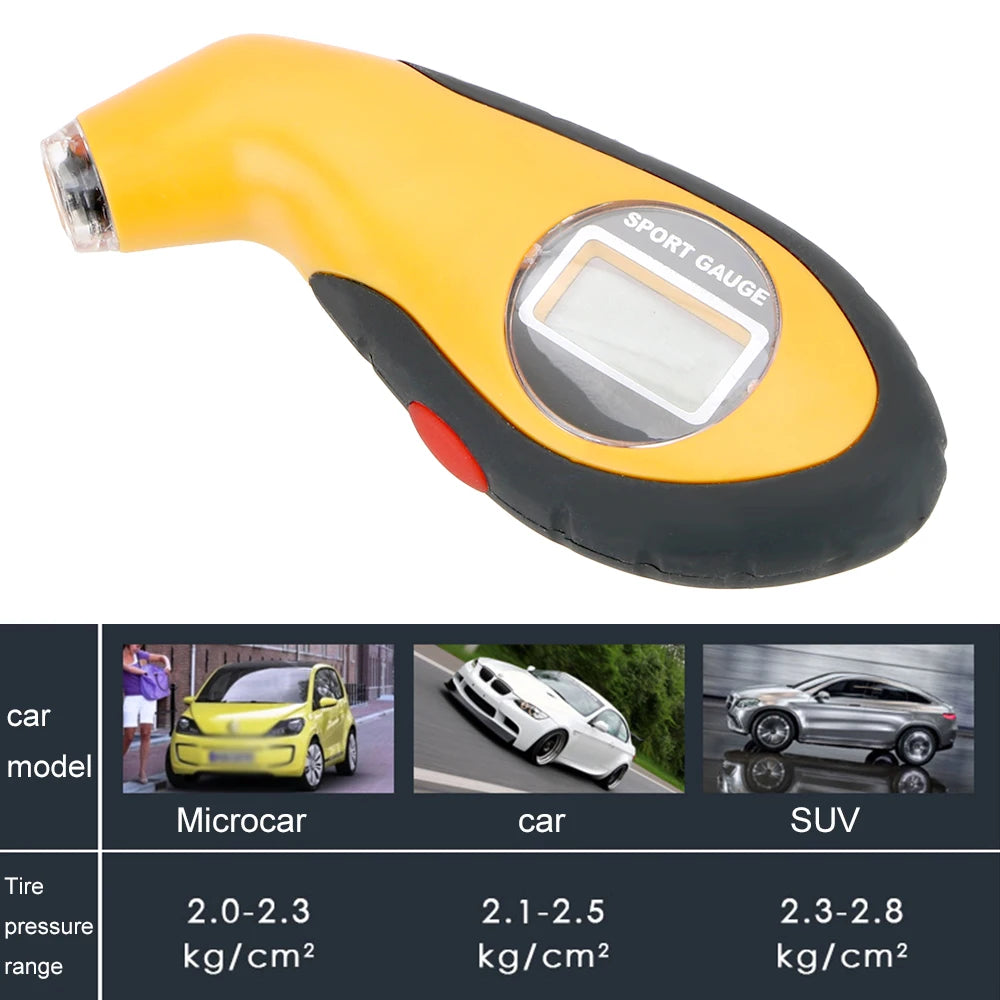 150Psi Tester Motorcycle Tire Gauge Pressure Monitor Manometer Digital Bike Tyre Test Meter Tool - Automotive LED Light