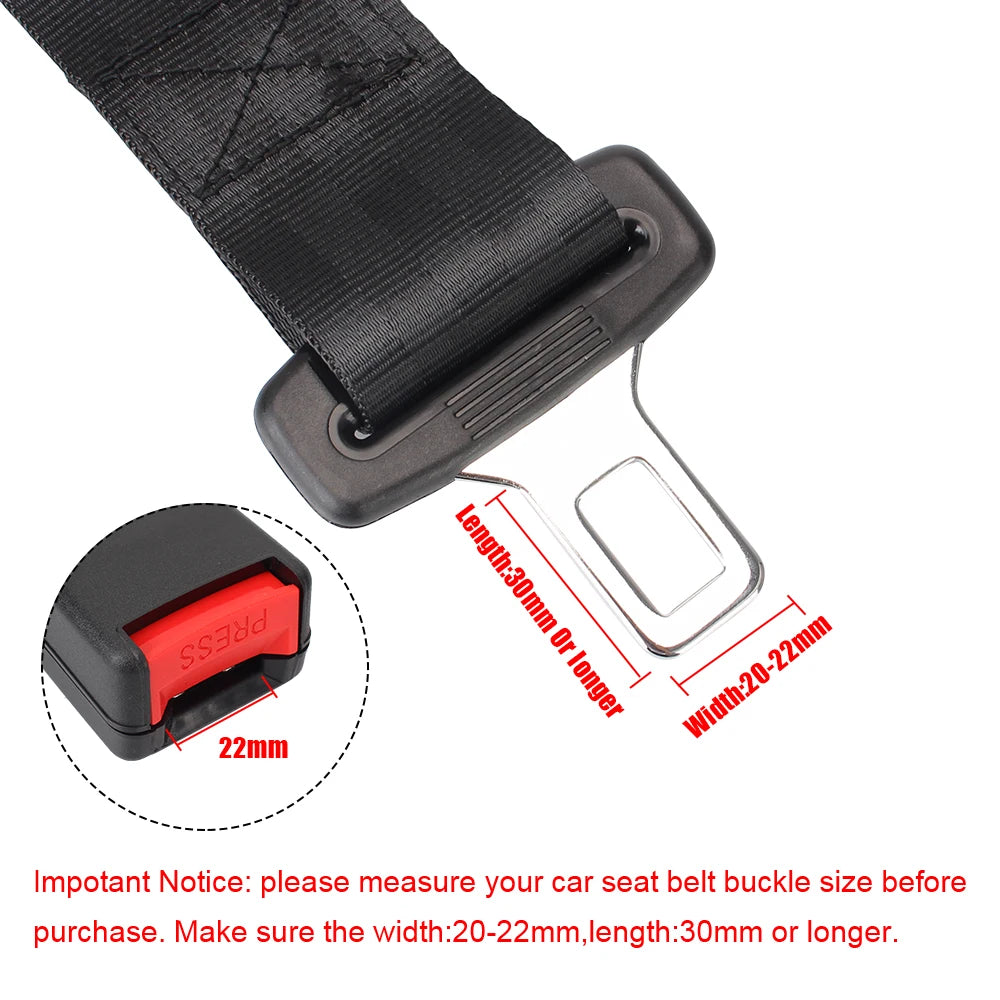 Car Seat Safety Belt Extender Clip Extension Auto Fasteners Buckle for 20-22MM Tongue Adapter Au - Automotive LED Light