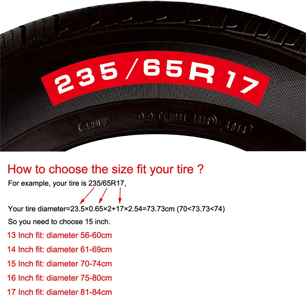 Car Spare Wheel Cover for Tires and Wheel Parts Vehicle Spare Tyre Cover Case 14 15 16 17 Inch f - Automotive LED Light