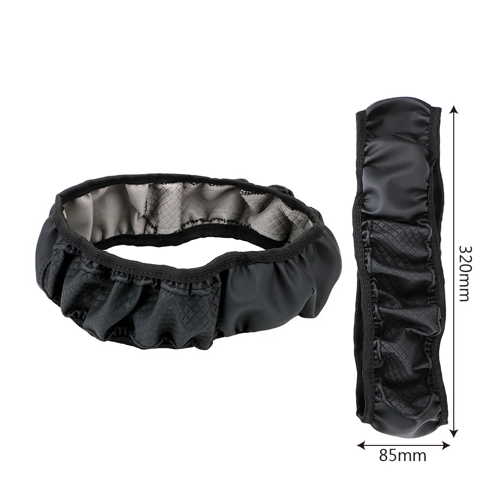 Universal Car Steering Wheel Cover Auto Interior Decorative PU Microfiber Anti-Slip Embossing Sk - Automotive LED Light