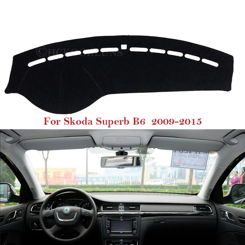 Dashboard Cover Protective Pad for Skoda Superb 2 B6 3T 2009~2015 Car Accessorie for Skoda B6 2009-2015 - Automotive LED