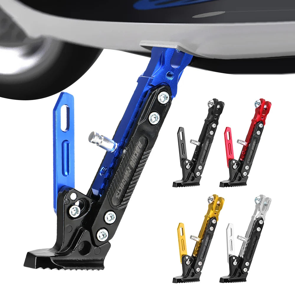 Kick Stand Parking Bracket Adjustable Kickstand Motorcycle Accessories Foot Side Stand for Elect - Automotive LED Light