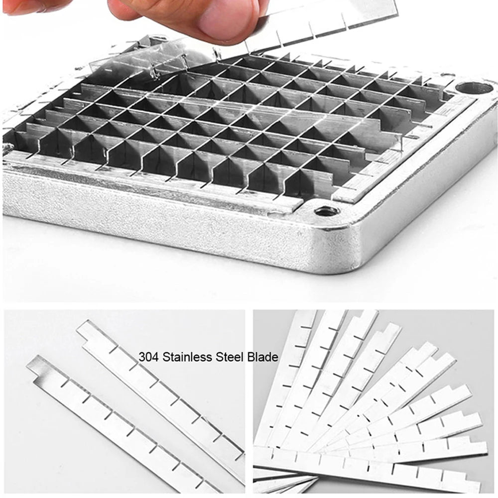 Blade Cutting Machine French Fry Cutter, Stainless Steel +3 Blades Size, Chips Cutter Parts Fren - Automotive LED Light