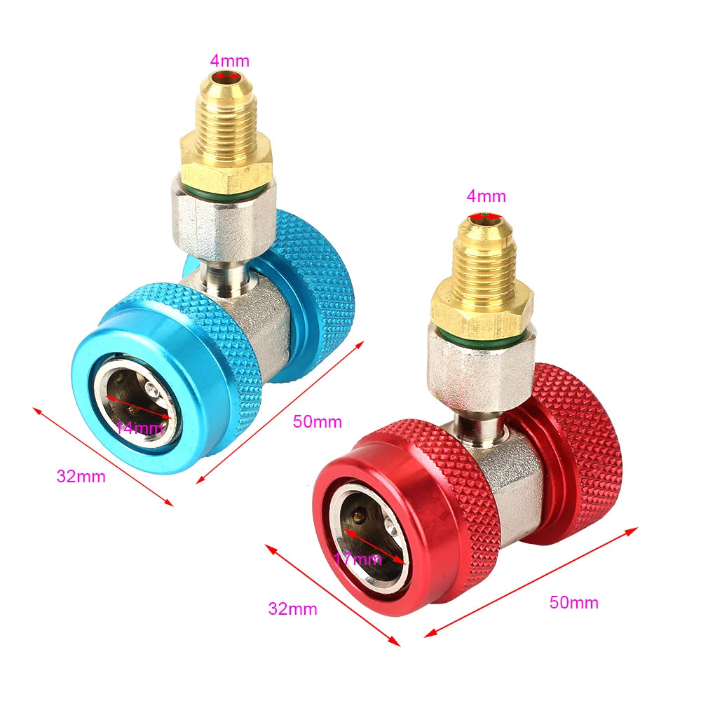 Car Air Conditioner R134A H / L Adapter Quick Coupling AC Coupler Coolant Filter Connector Tools - Automotive LED Light