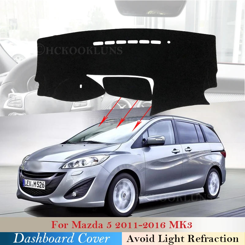 Dashboard Cover Protective Pad for Mazda 5 Premacy 2011~2016 MK3 Car Accessories for Mazda MK3 2011-2016 - Automotive LE