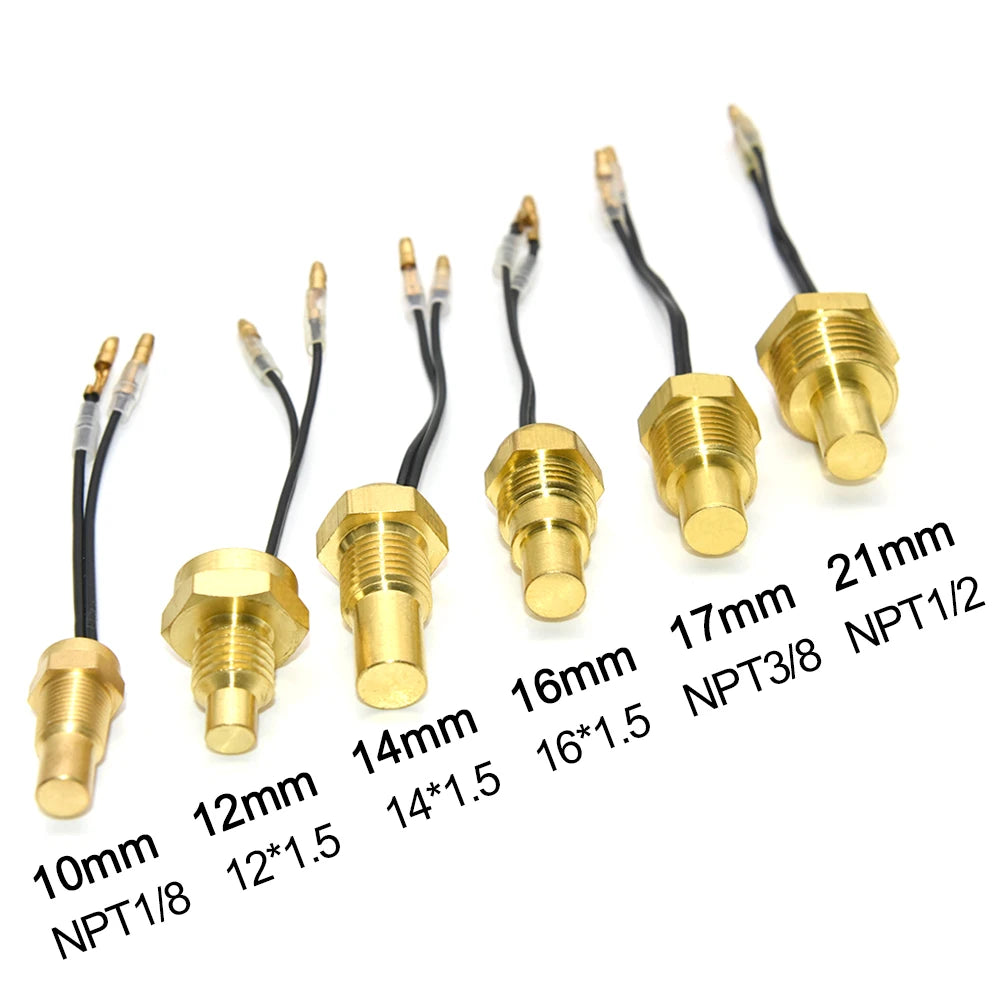 12V 24V Car Truck Digital Water Temperature Sensor NPT1/8 50K Head Plug 10mm 12mm 14mm 16mm 17mm - Automotive LED Light