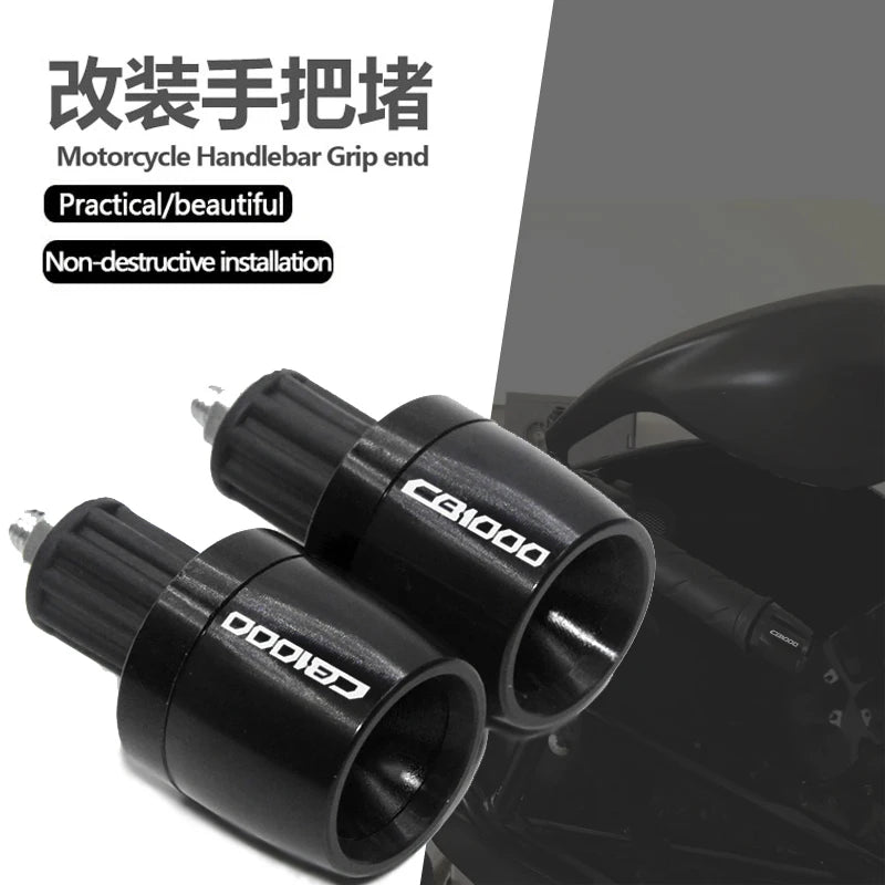 Motorcycle 7/8" 22MM Handlebar Hand Grips Handle Bar End Cap For Honda CB1000R C for Honda 2008-2016 - Automotive LED Li