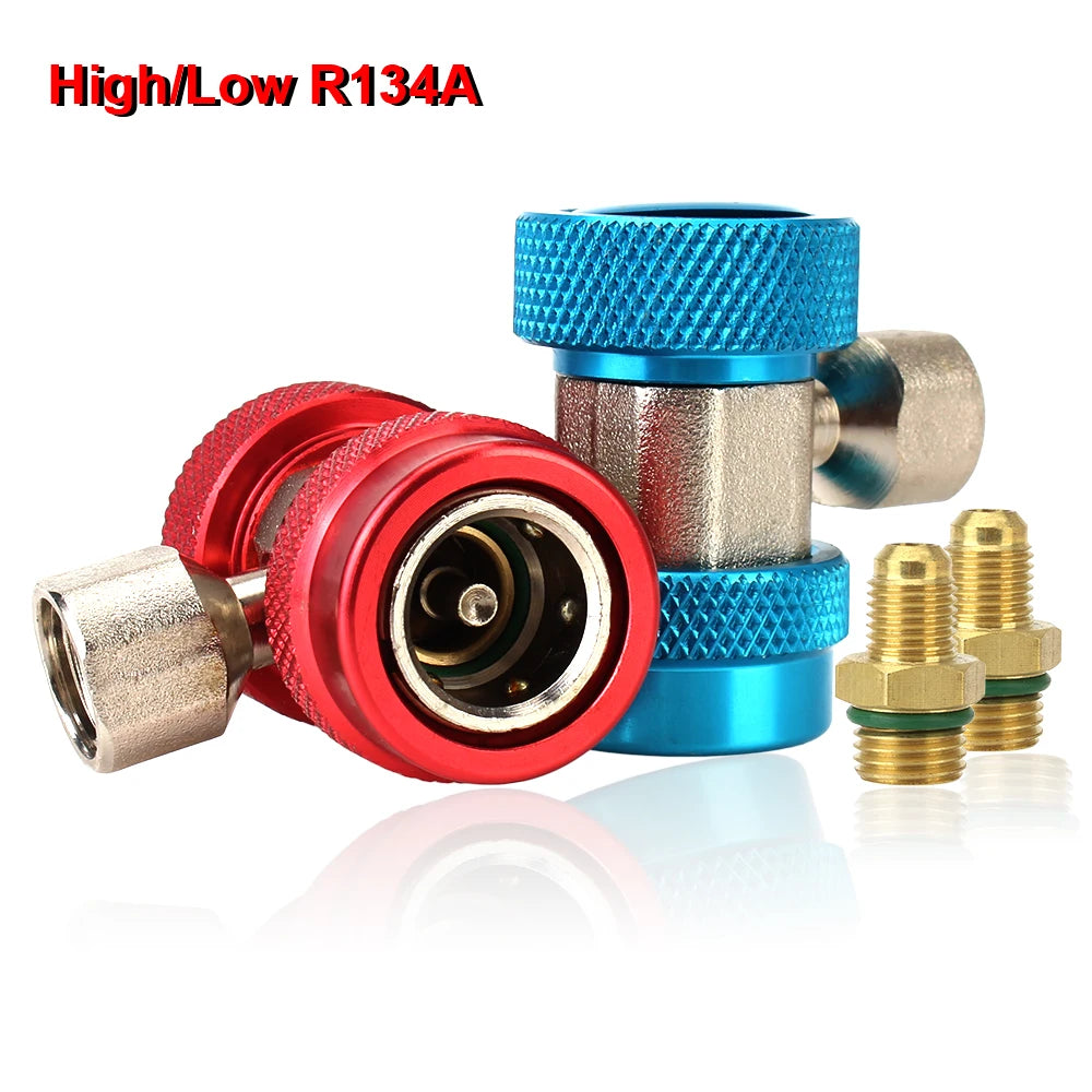 Car Air Conditioner R134A H / L Adapter Quick Coupling AC Coupler Coolant Filter Connector Tools - Automotive LED Light