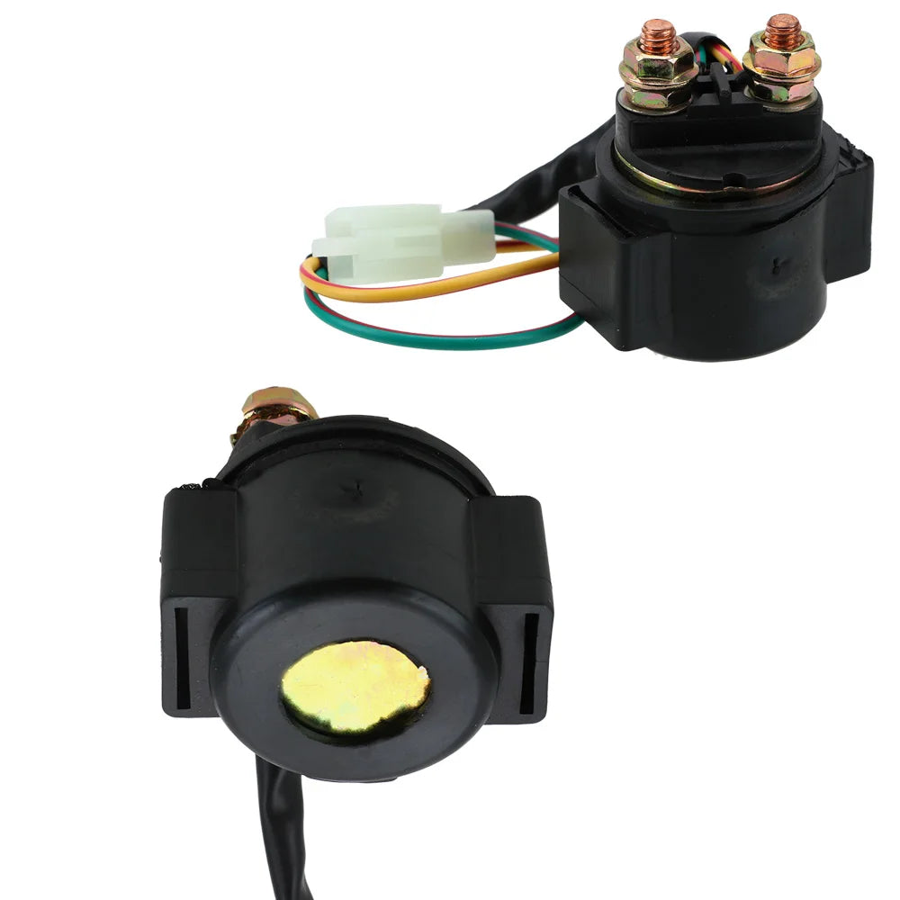 12V 20W Motorcycle Solenoid Starter Relay 2 Pin 2 Wires Accessories For GY6 50CC 125CC 150CC Sco - Automotive LED Light