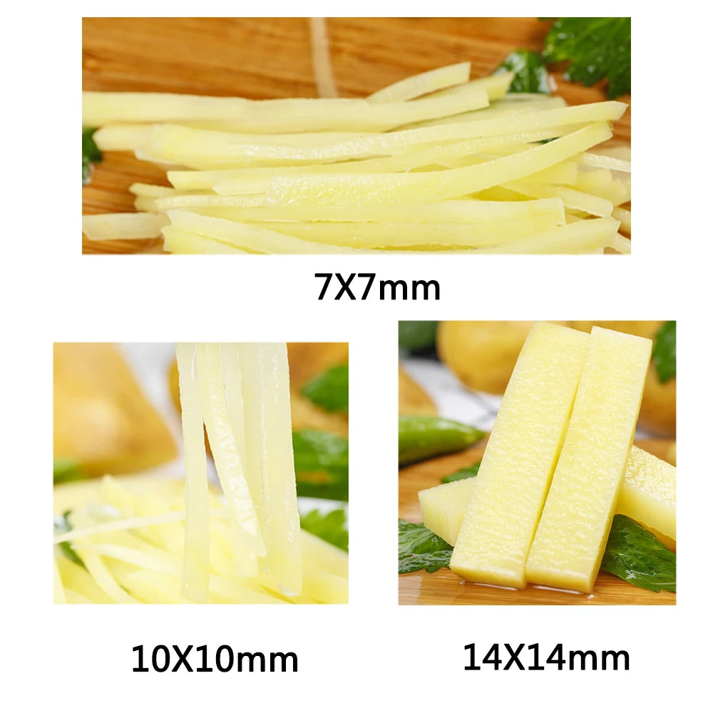 Blade Cutting Machine French Fry Cutter, Stainless Steel +3 Blades Size, Chips Cutter Parts Fren - Automotive LED Light