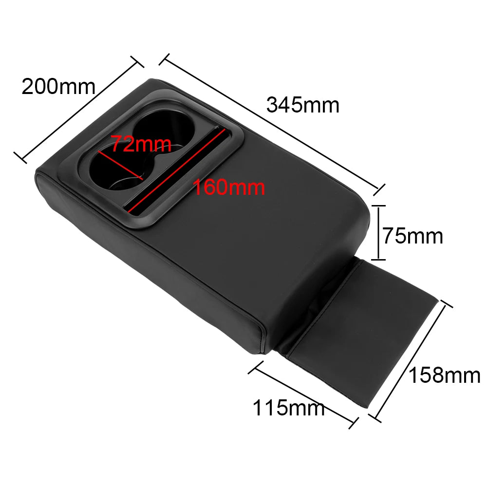 Car Armrest Cushion With Storager Case Coffee Cup Stand Phone Holder Arm Elbow Supportor Off Roa - Automotive LED Light