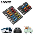 For Vehicles Car Marine Fuse Box Holder 32V 100A LED Indicator Light 6 / 12 Ways Blade Fuse Bloc - Automotive LED Light