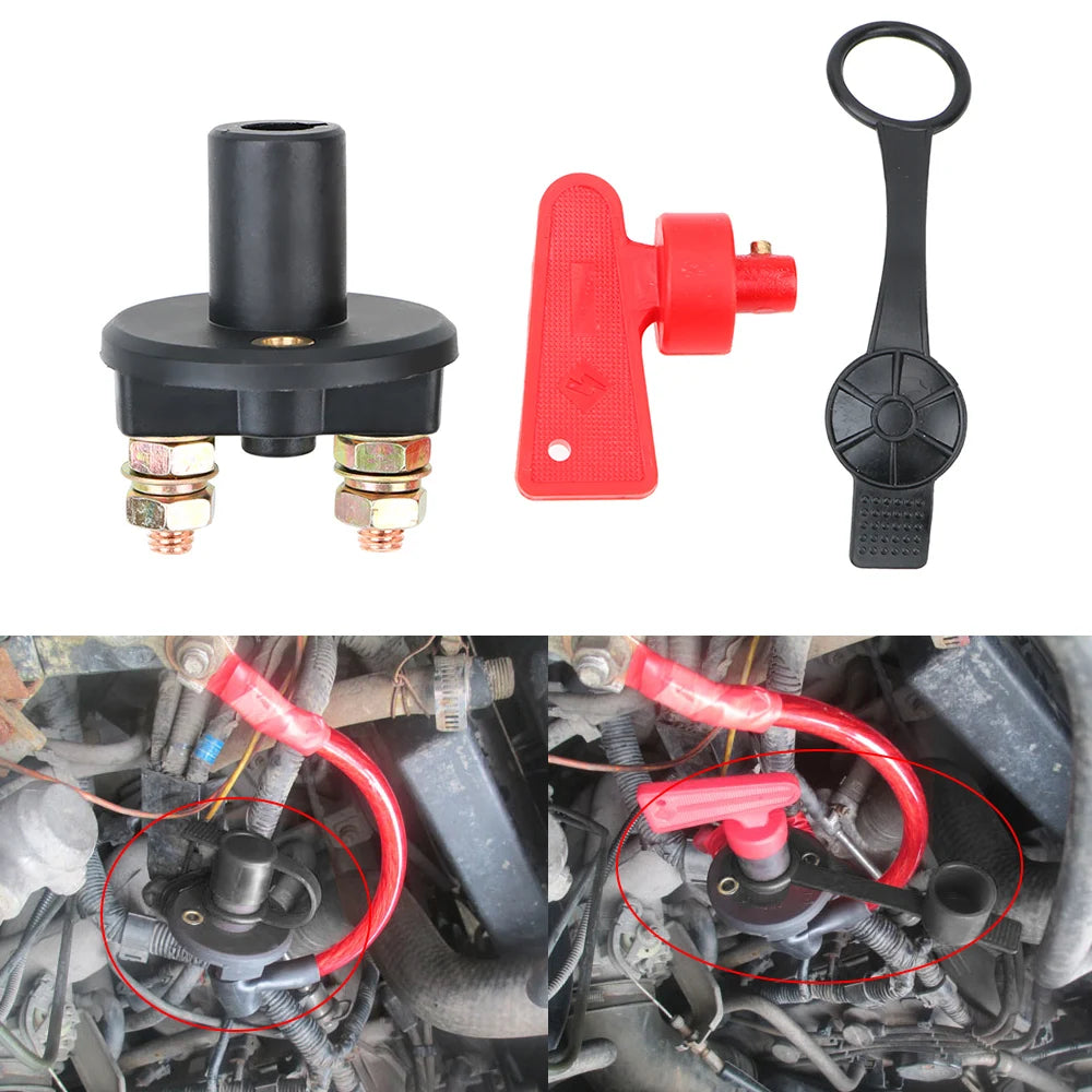 Car Battery Switch Disconnect Power Isolator 1 Removable Keys For Truck Marine ATV Cut Off Kill  - Automotive LED Light