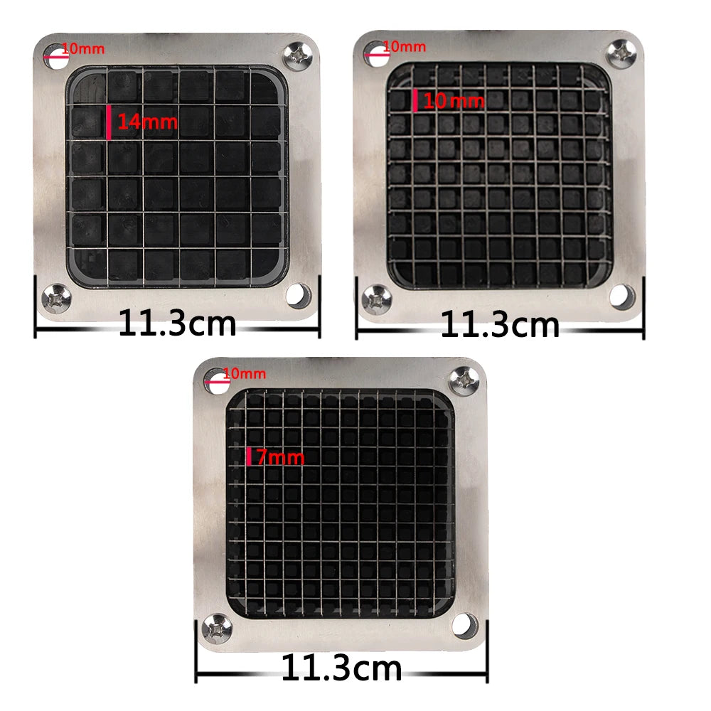Blade Cutting Machine French Fry Cutter, Stainless Steel +3 Blades Size, Chips Cutter Parts Fren - Automotive LED Light