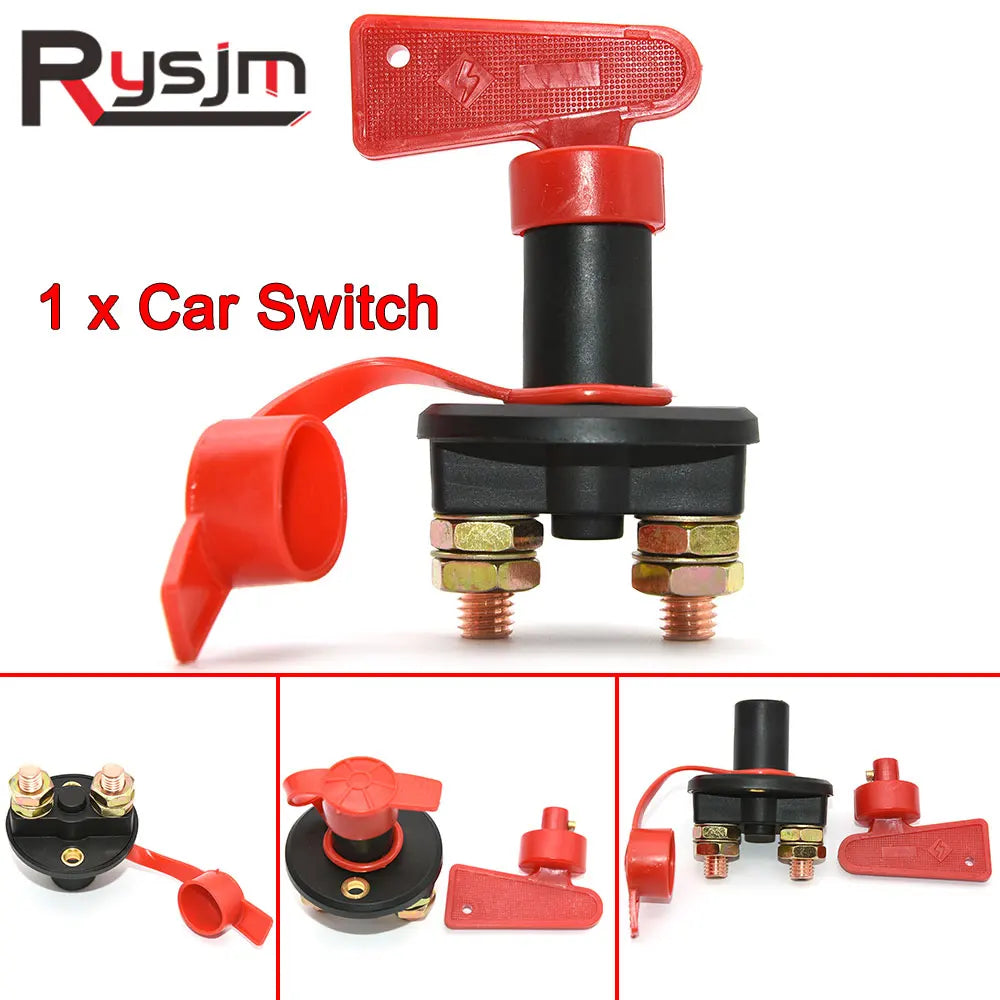 AD 12V Key Battery Isolator Disconnector Cut Off Main Kill Vehicle Modified Car Power Switch Car - Automotive LED Light