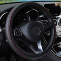 Universal Car Steering Wheel Cover Auto Interior Decorative PU Microfiber Anti-Slip Embossing Sk - Automotive LED Light