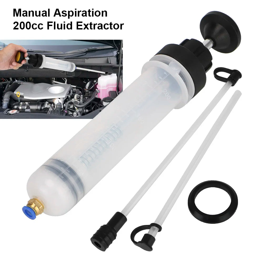 200cc Car Oil Change Brake Bleeder Fluid Pump Extractor Filling Syringe Bottle Universal Truck M - Automotive LED Light