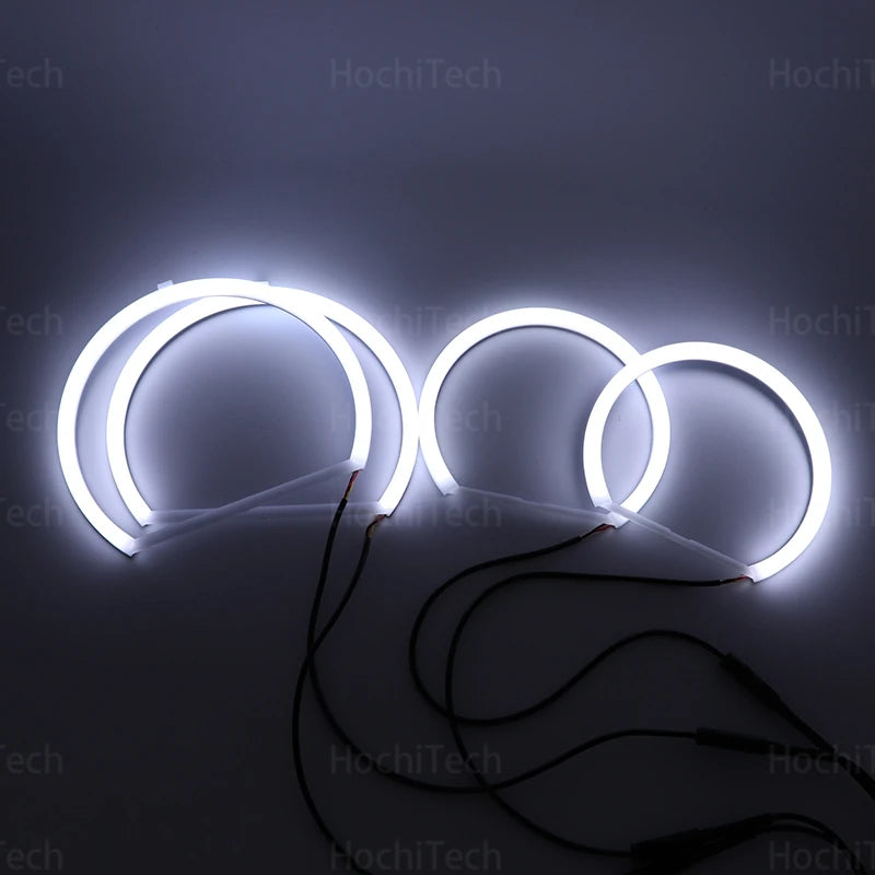 For BMW 3 Series E46 Compact 2001 2002 2003 2004 2005 Angel Eyes Kit 6000L Cotto for BMW E46 - Canbus LED Headlight Bulb