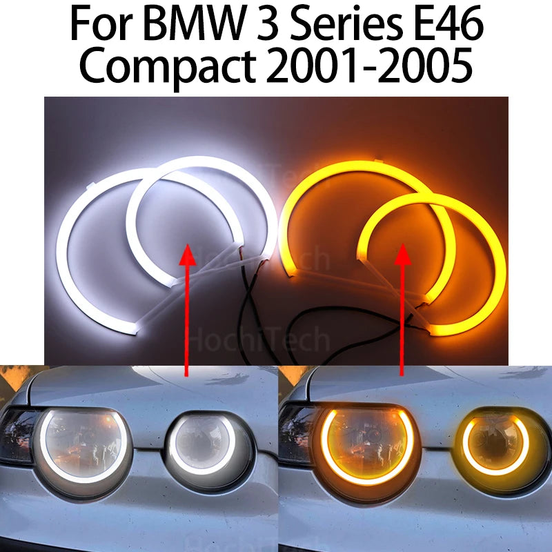 For BMW 3 Series E46 Compact 2001 2002 2003 2004 2005 Switchback Cotton Light LE for BMW E46 - Canbus LED Headlight Bulb