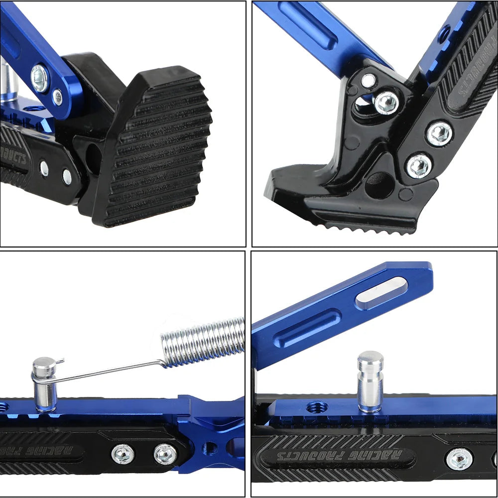 Kick Stand Parking Bracket Adjustable Kickstand Motorcycle Accessories Foot Side Stand for Elect - Automotive LED Light