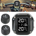 Wireless LCD Display Motorcycle TPMS Tyre Temperature Tester 2 Sensors Dirt Pit Bike Motor Tire  - Automotive LED Light