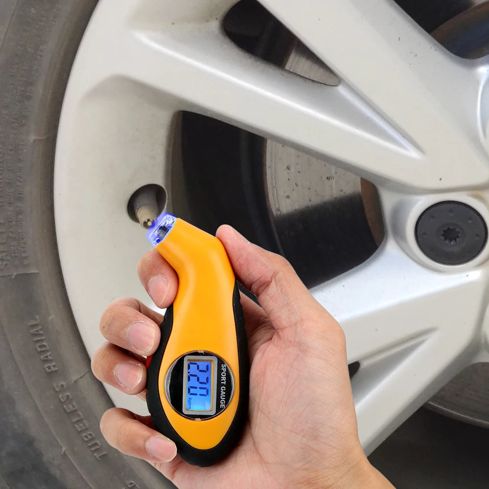 150Psi Tester Motorcycle Tire Gauge Pressure Monitor Manometer Digital Bike Tyre Test Meter Tool - Automotive LED Light