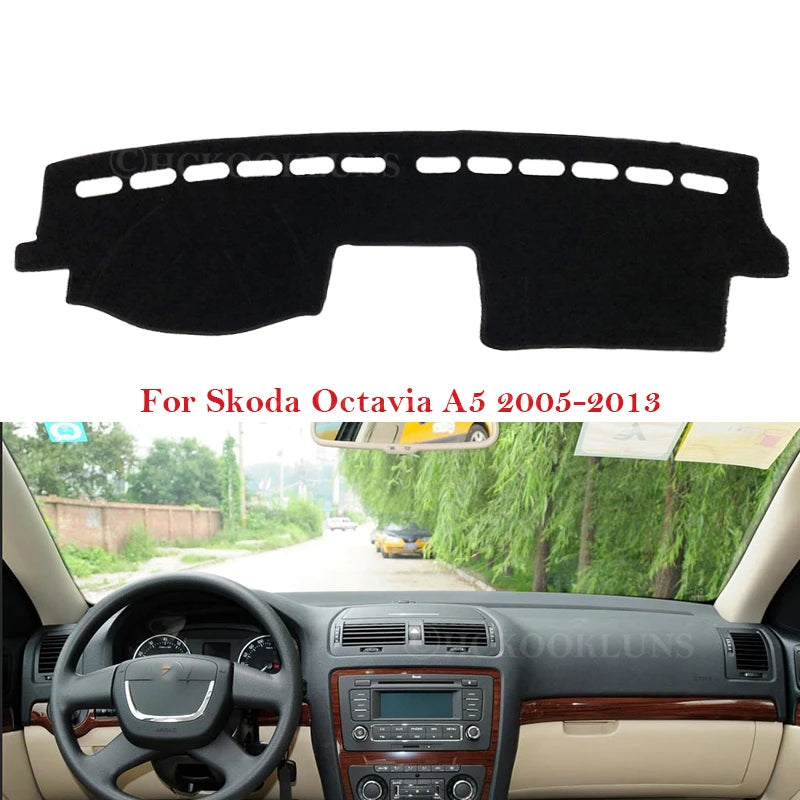 Dashboard Cover Protective Pad for Skoda Octavia 2 A5 MK2 1Z 2005~2013 Car Acces for Skoda MK2 A5 2005-2013 - Automotive